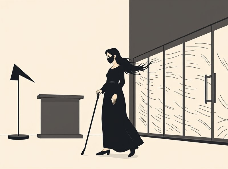 Elena synchronizes her cane taps with the barometer's irregular pulse to isolate the transient data.