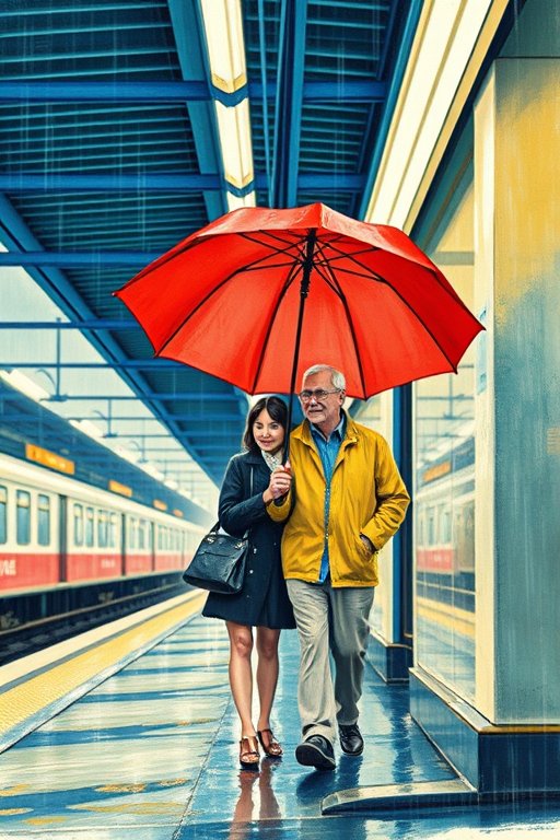 The Rain on the Shared Umbrella