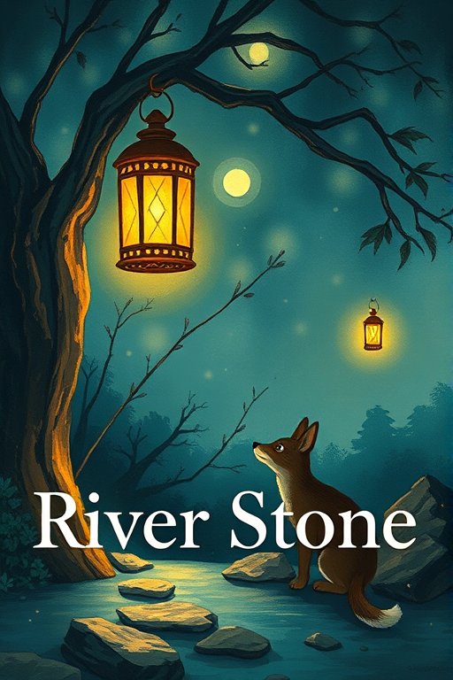 River Stone and Lantern Light